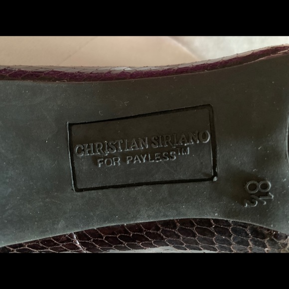 Siriano by Payless brown faux snakeskin heels - Picture 3 of 4